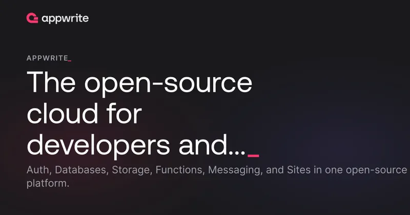 Appwrite · The open-source cloud for developers and agents
